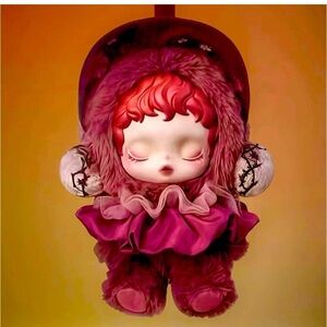 Pop Mart Skullpanda L’impressionisme Vinyl Faux Fur Doll Charm in Blossom